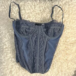 Urban Outfitters Blue Lace Crop Top